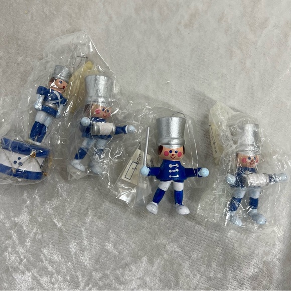 Vintage Christmas ornaments set of 15 blue white made in Taiwan nwt snowmen - Picture 11 of 13